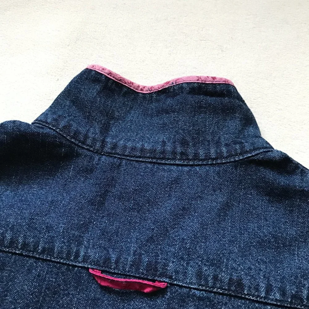 Vintage Y2K OshKosh Bgosh Denim Long Sleeve Shirt Dress Girls Size 6 Cotton Jean